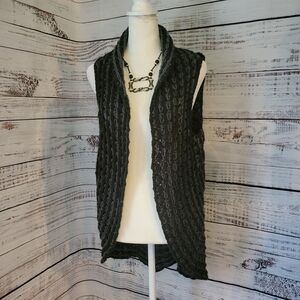Sleeping On Snow Anthropologie Chunky Knit Sleeveless Cardigan S/M